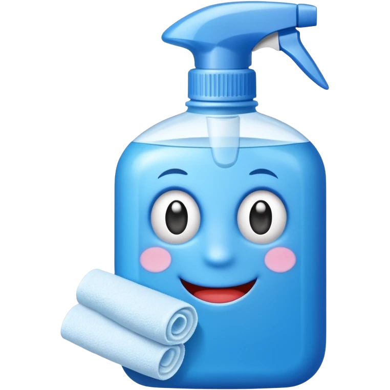 cleaning product and rag emoji