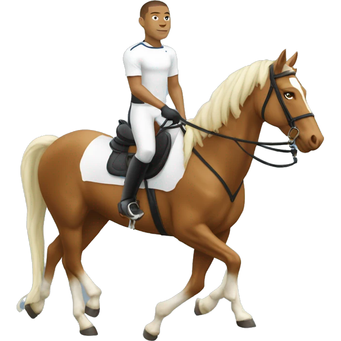 Mbappé sur un cheval  emoji