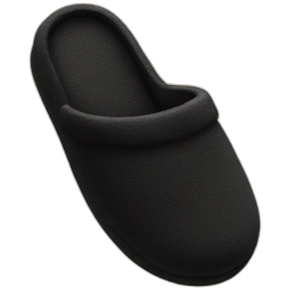 black and smelly slipper alone emoji