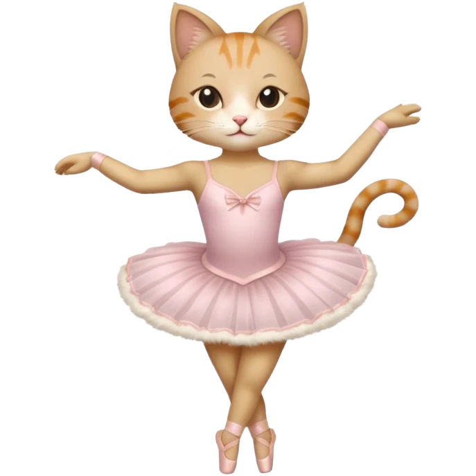 گربه با لباس باله emoji