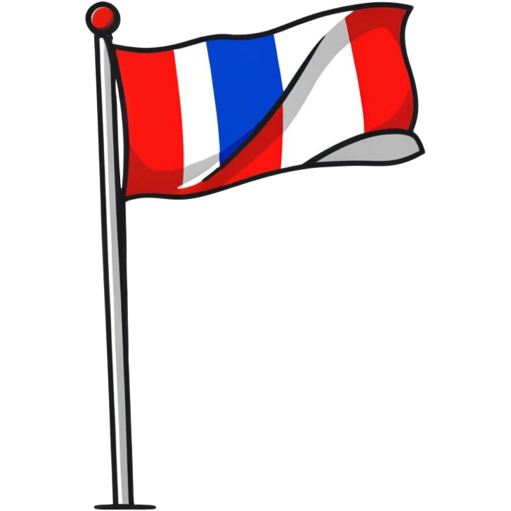 French flag with prohibition sign on top, intact flag emoji