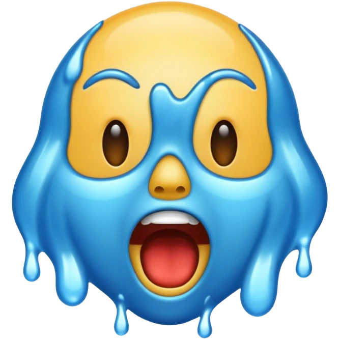 Screaming emoji wet emoji