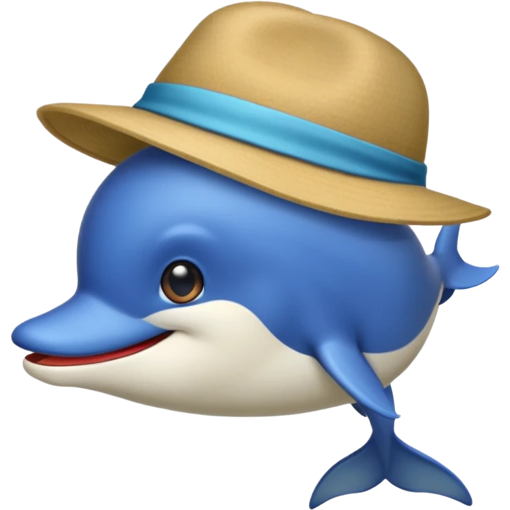 doulphin with a hat emoji