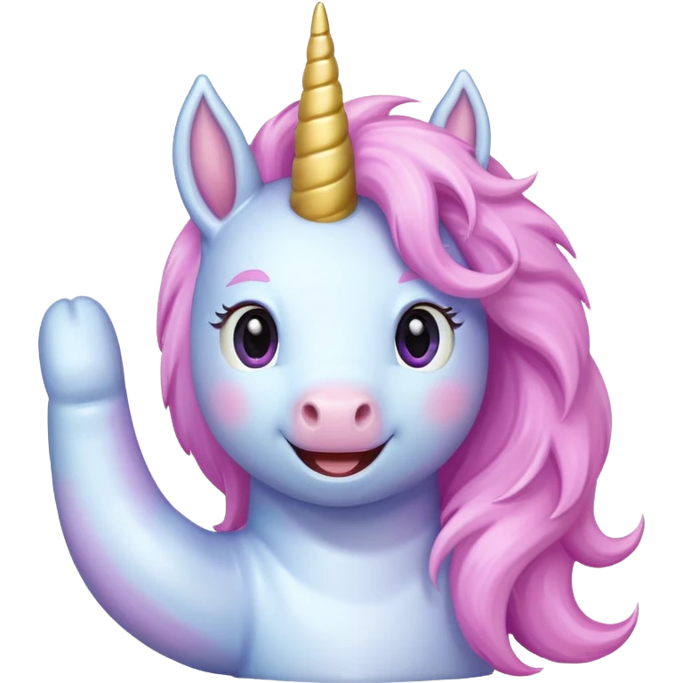 unicorn waving emoji
