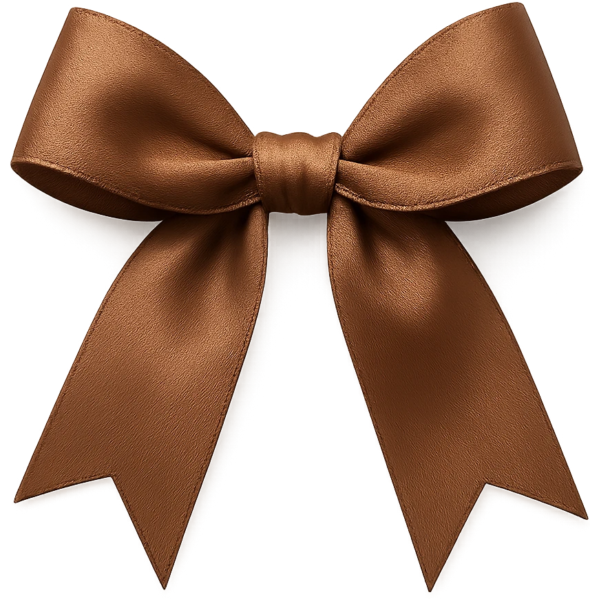 brown bow, remove background emoji