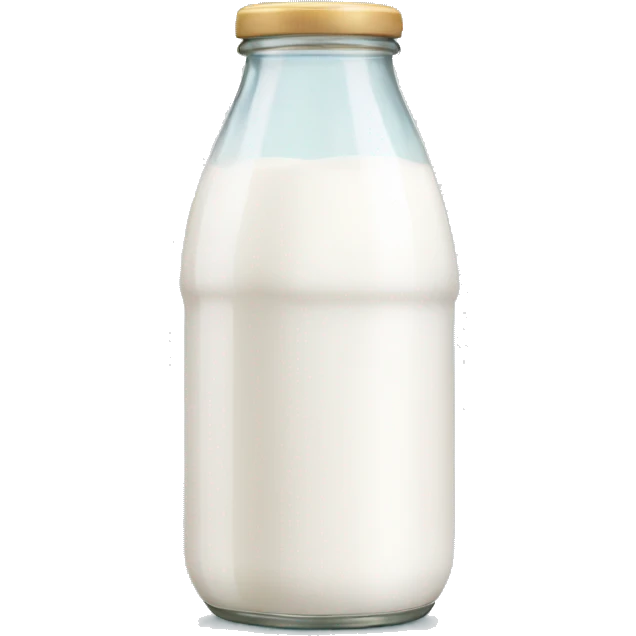 white milk in bottle emoji