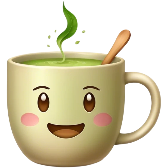 realistic looking matcha in all beige mug emoji