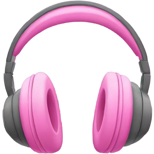 headphones with pink laces  emoji