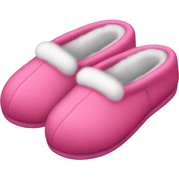 Pink Christmas slippers emoji