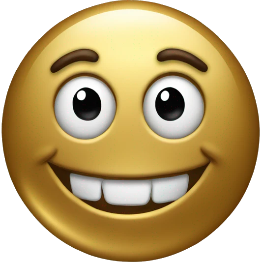 smile face poop made of gold emoji