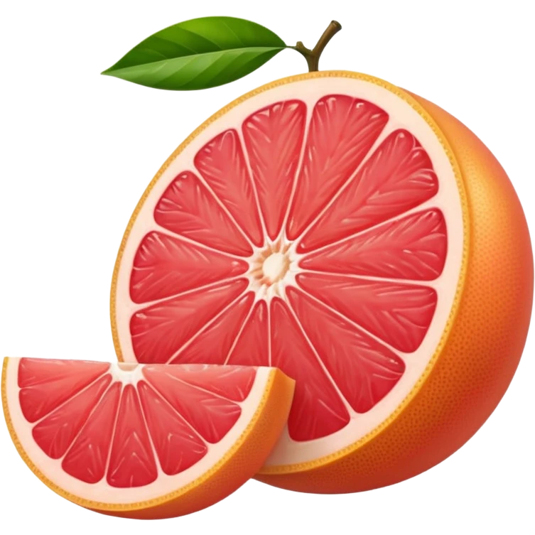 grapefuit with a slice emoji