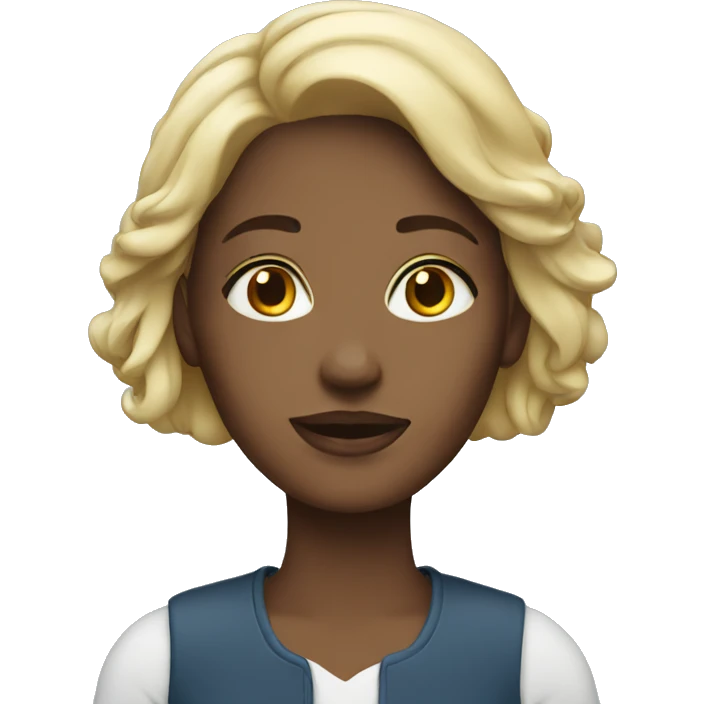 Woman blue emoji