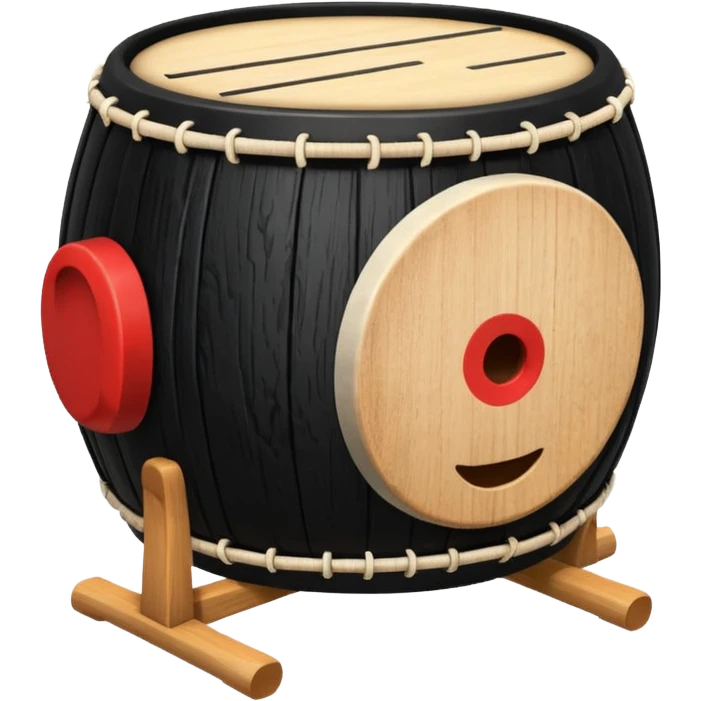 taiko drum in black emoji