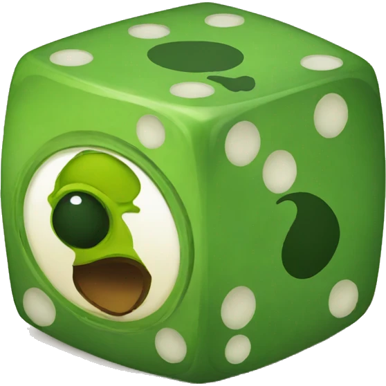 dice with Pepe frog emoji