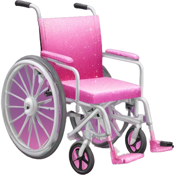 Pink ombre wheelchair with glitter  emoji