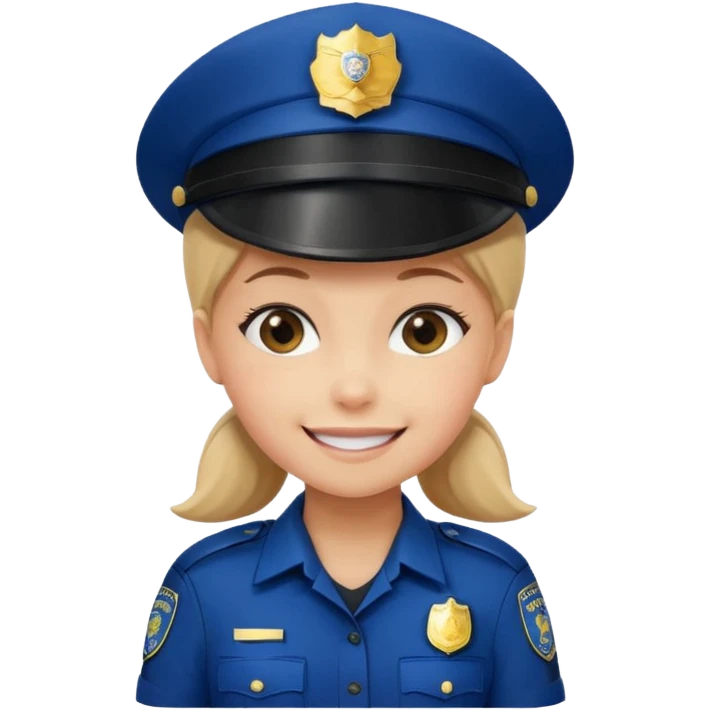 Une fille déguiser en policière Skinner se penche emoji