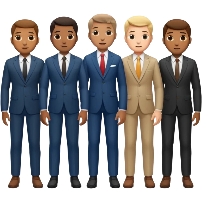 group of men full body emoji