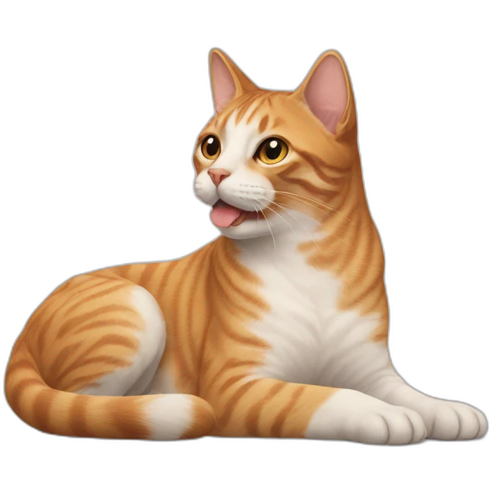 Cat on dog emoji