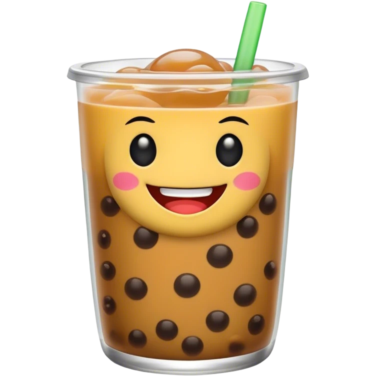 Boba with face emoji