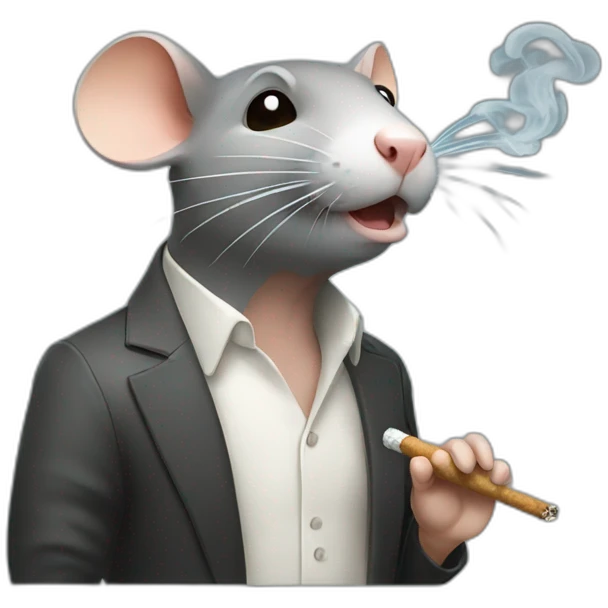 A Rat smoking emoji