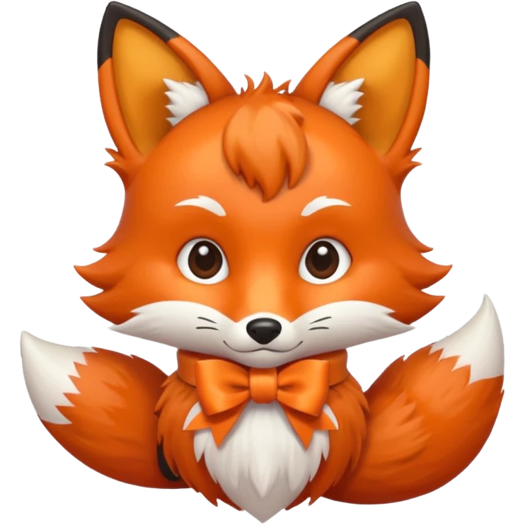 лиса с бантиком  emoji