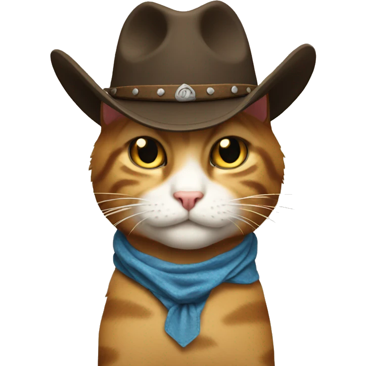 Cowboy cat emoji