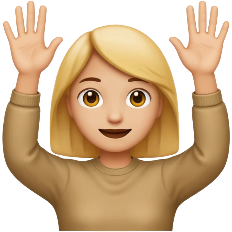 Emoji with hands on both sides with the number 67 floating above the hands  emoji