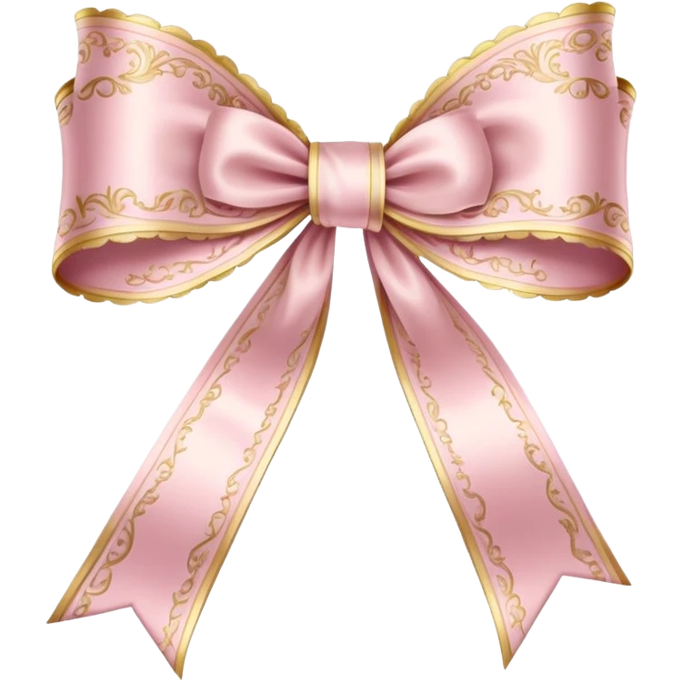 rococo regency ribbon pastel pink emoji