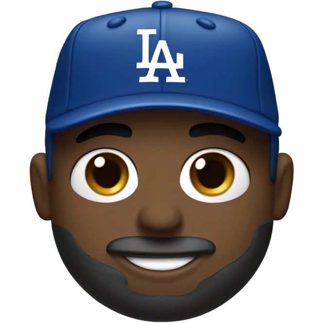 Baseball player with the dodger hat on emoji