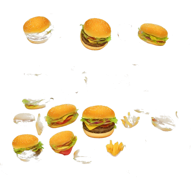 Burger and fries emoji