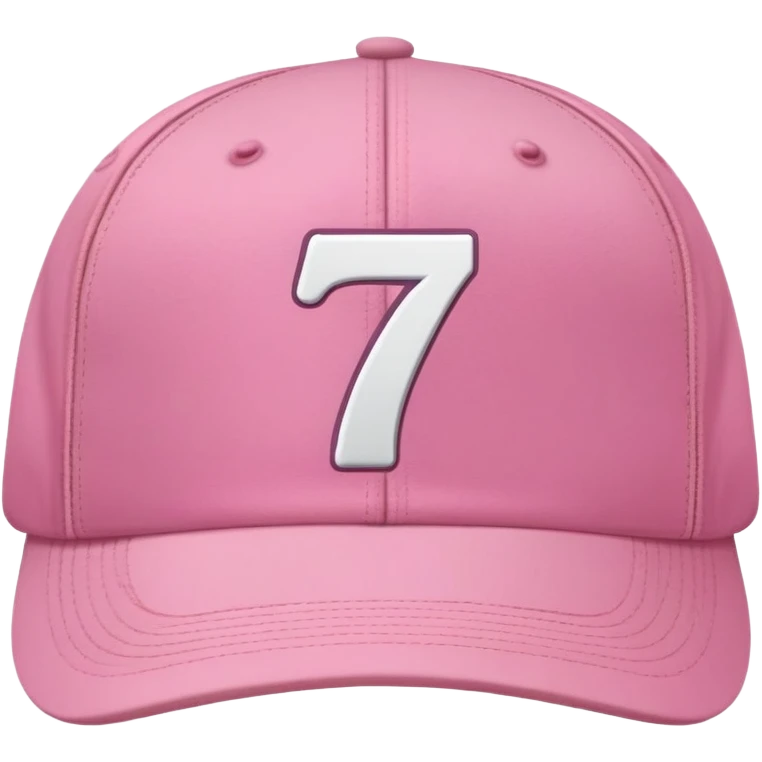pink cap with number “7” on it emoji