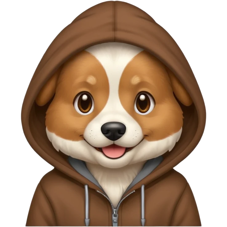 Dog wearing hoodie emoji