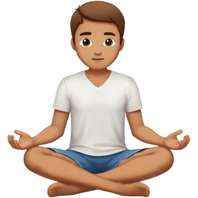 man sitting cross-legged on the floor emoji
