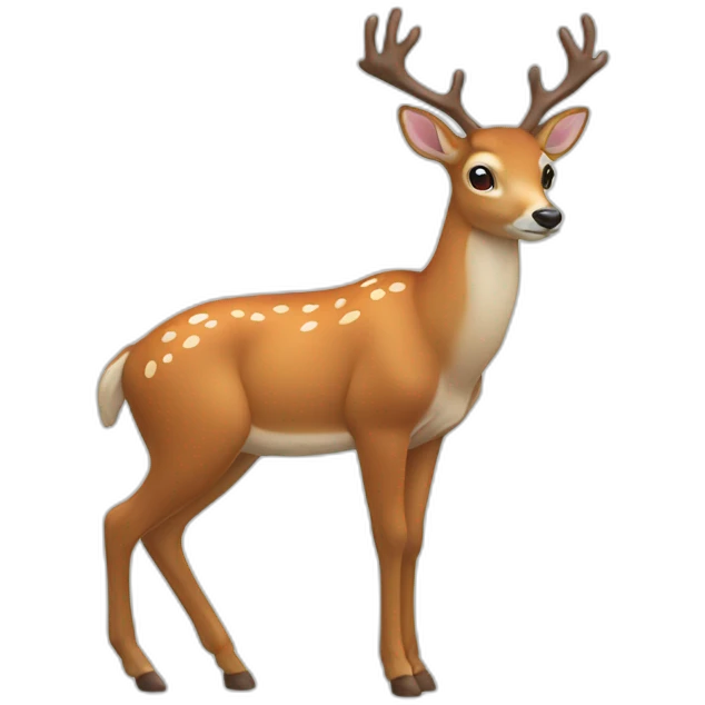 Pooping deer emoji