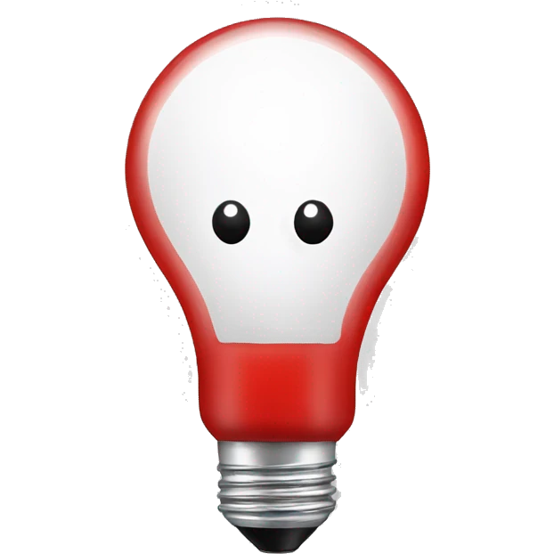 snowman light bulb red emoji