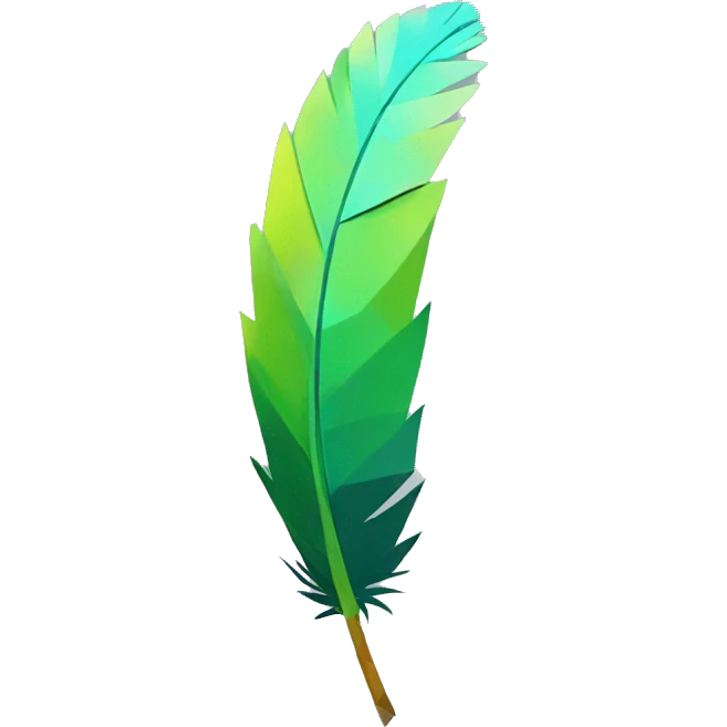 low poly feather emoji