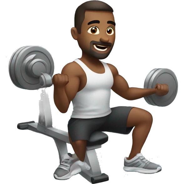 Guy working out at the gym  emoji