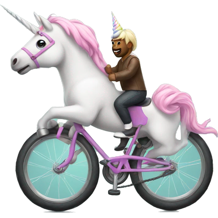 unicorn riding a bike  emoji