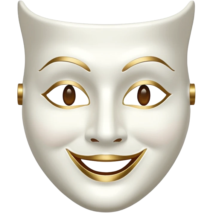  white theater mask from snow white emoji