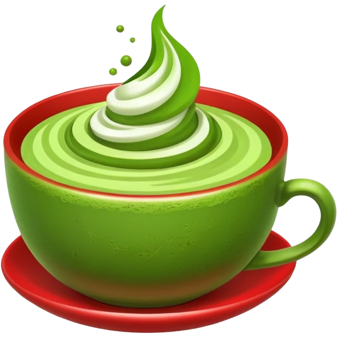 Make a matcha red emoji