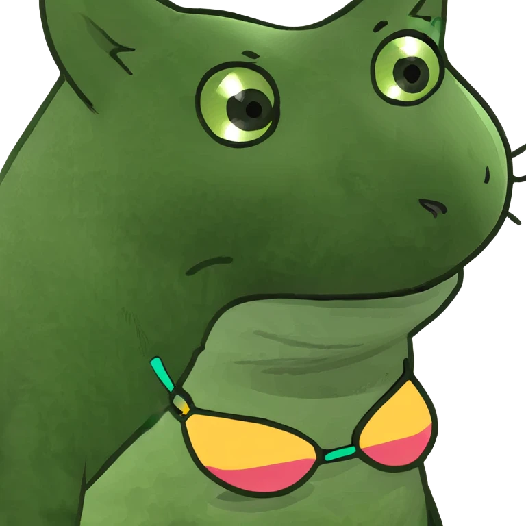 Cat with bikini emoji
