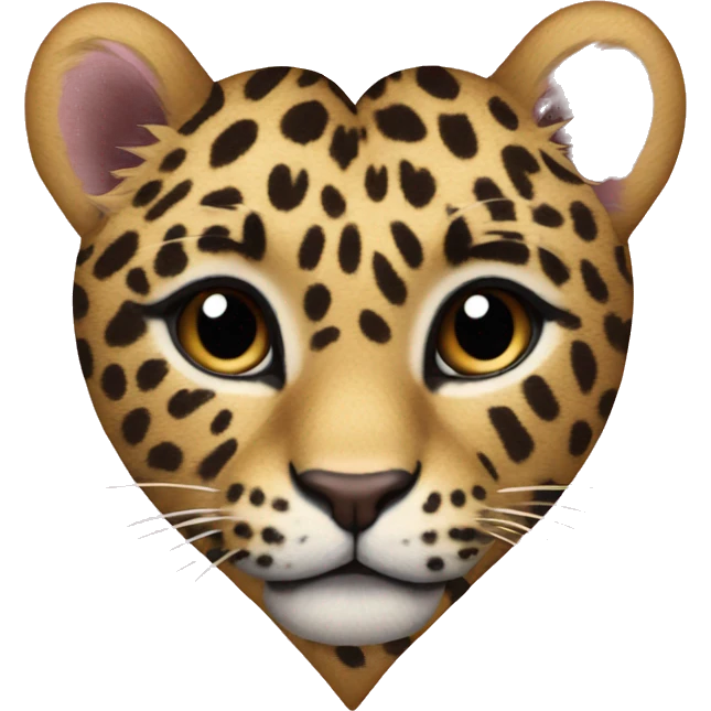 Pink heart leapord print  emoji