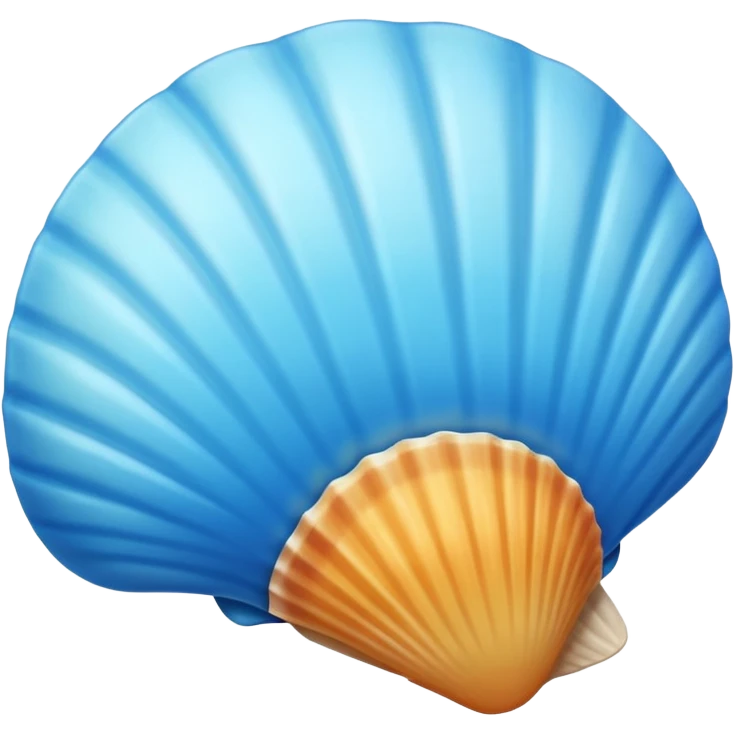 Un emojin de concha de vetor de color azul  emoji