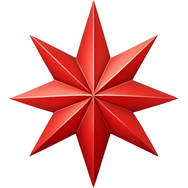 red twelve point star emoji