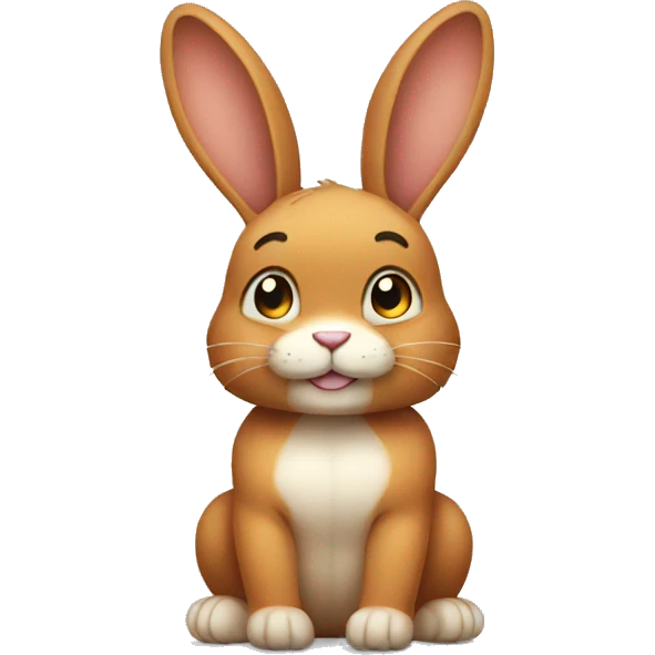 Creates a muscular cuddly rabbit emoji