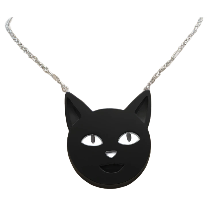 Cat Bitcoin necklace rich  emoji