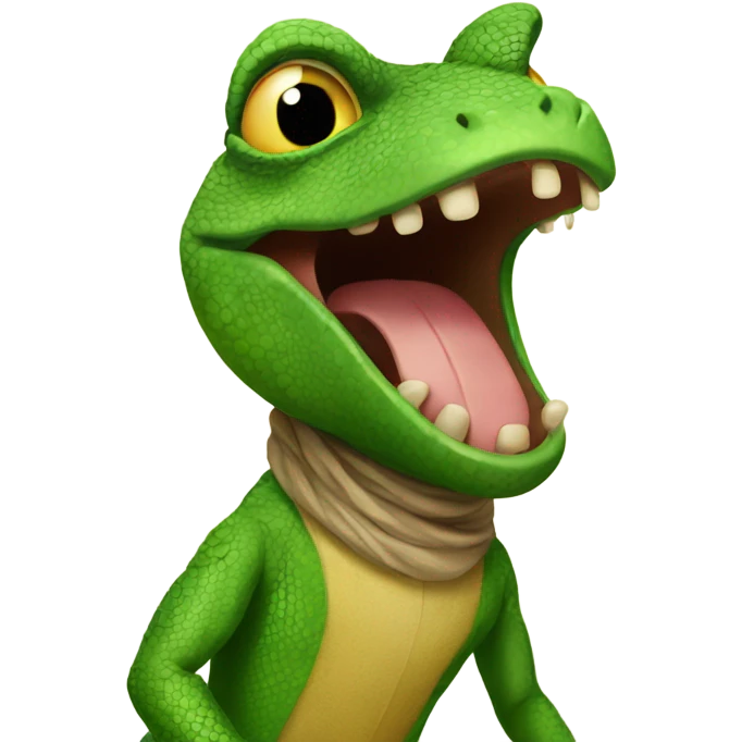 Lizard singer emoji