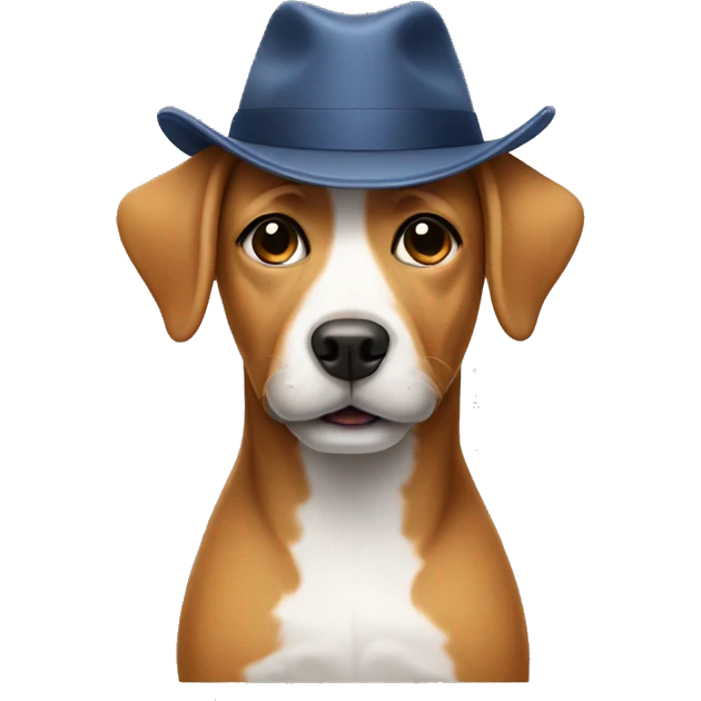 Dog wearing a hat emoji