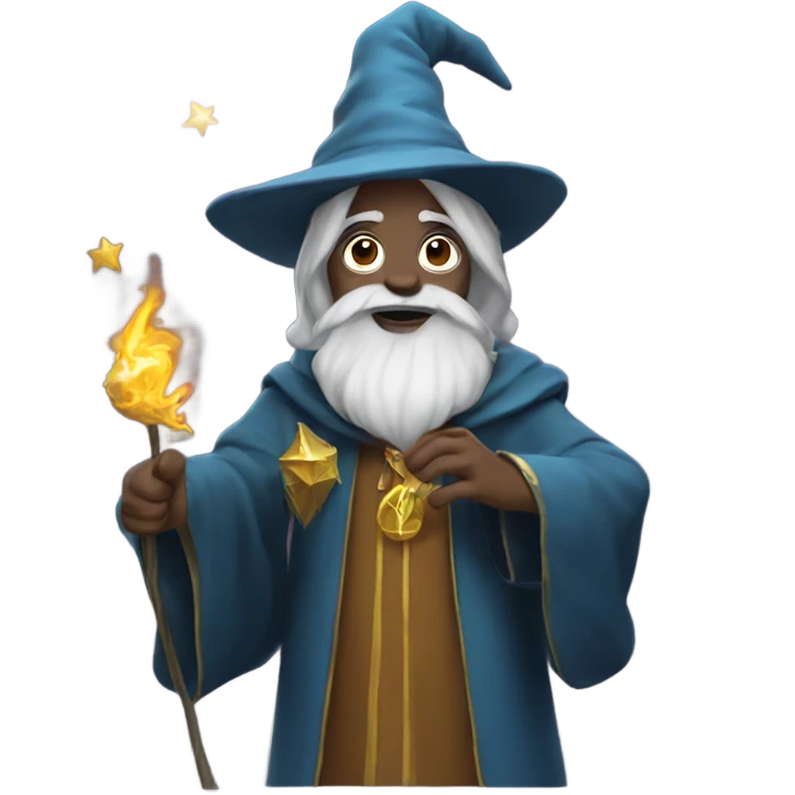 Wizard with a glizzy  emoji