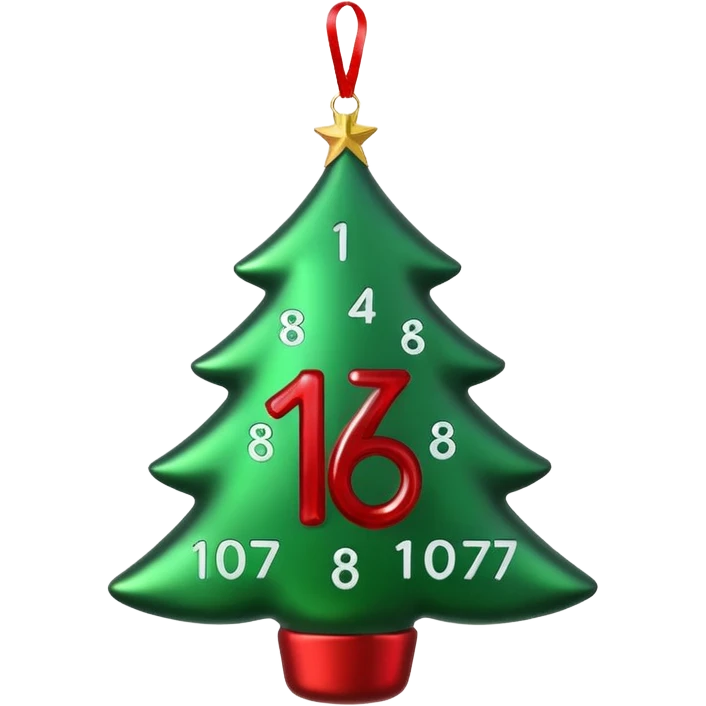 the numbers "1637" christmas festive  emoji